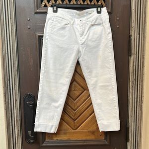 J. Jill white denim cropped jeans